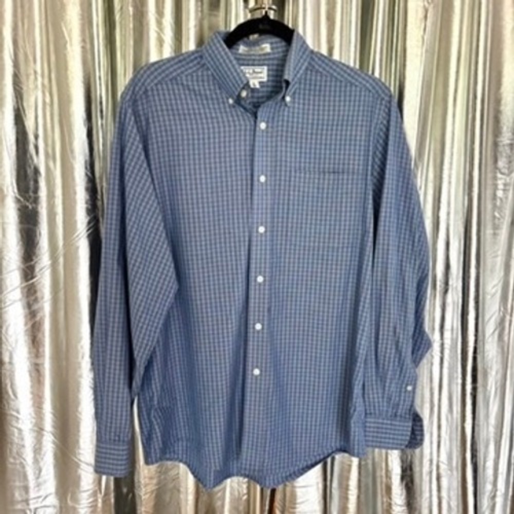 L.L.Bean Blue Plaid Button-Down Shirt